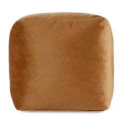 Arte Regal Poef - fluweel - bruin - 30 x 30 cm - vierkant