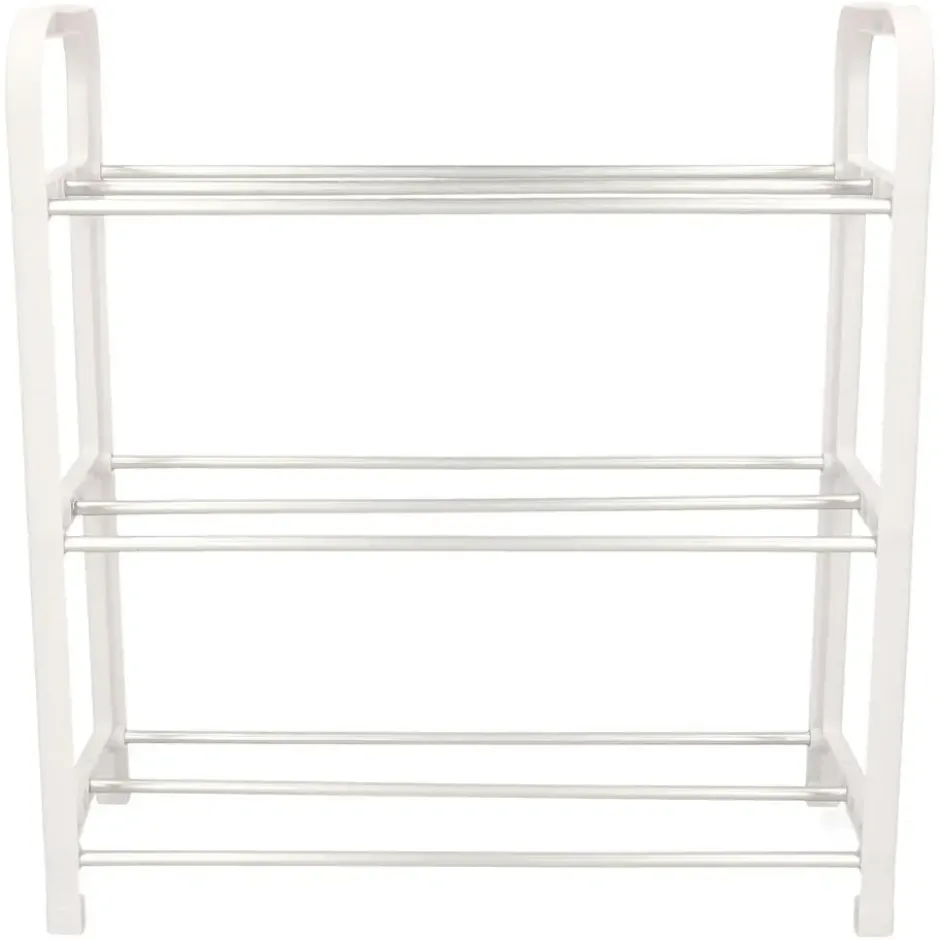 Arte r Schoenenrek - wit - metaal en kunststof - 3-laags - 40 cm