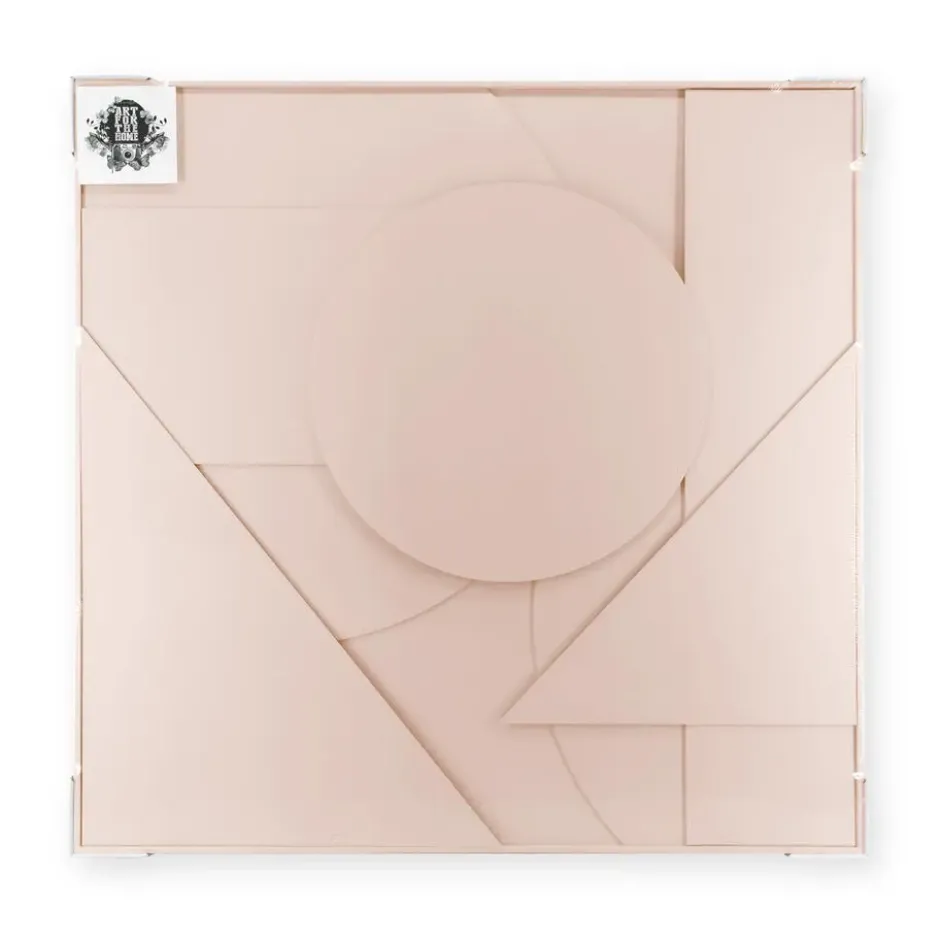 Art for the Home Abstract 3D ornament 80x80cm roze