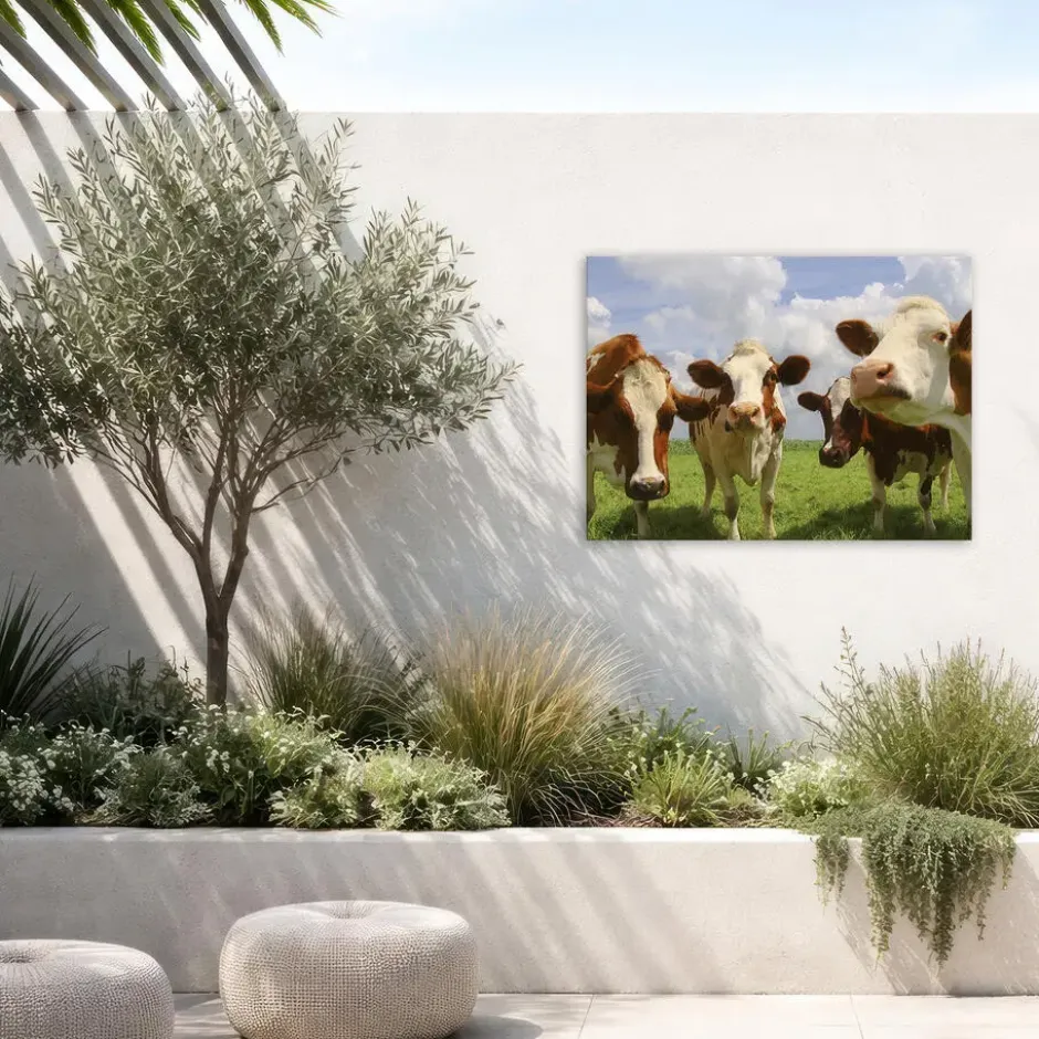 Art for the Home Buitencanvas Koeien 70x50cm