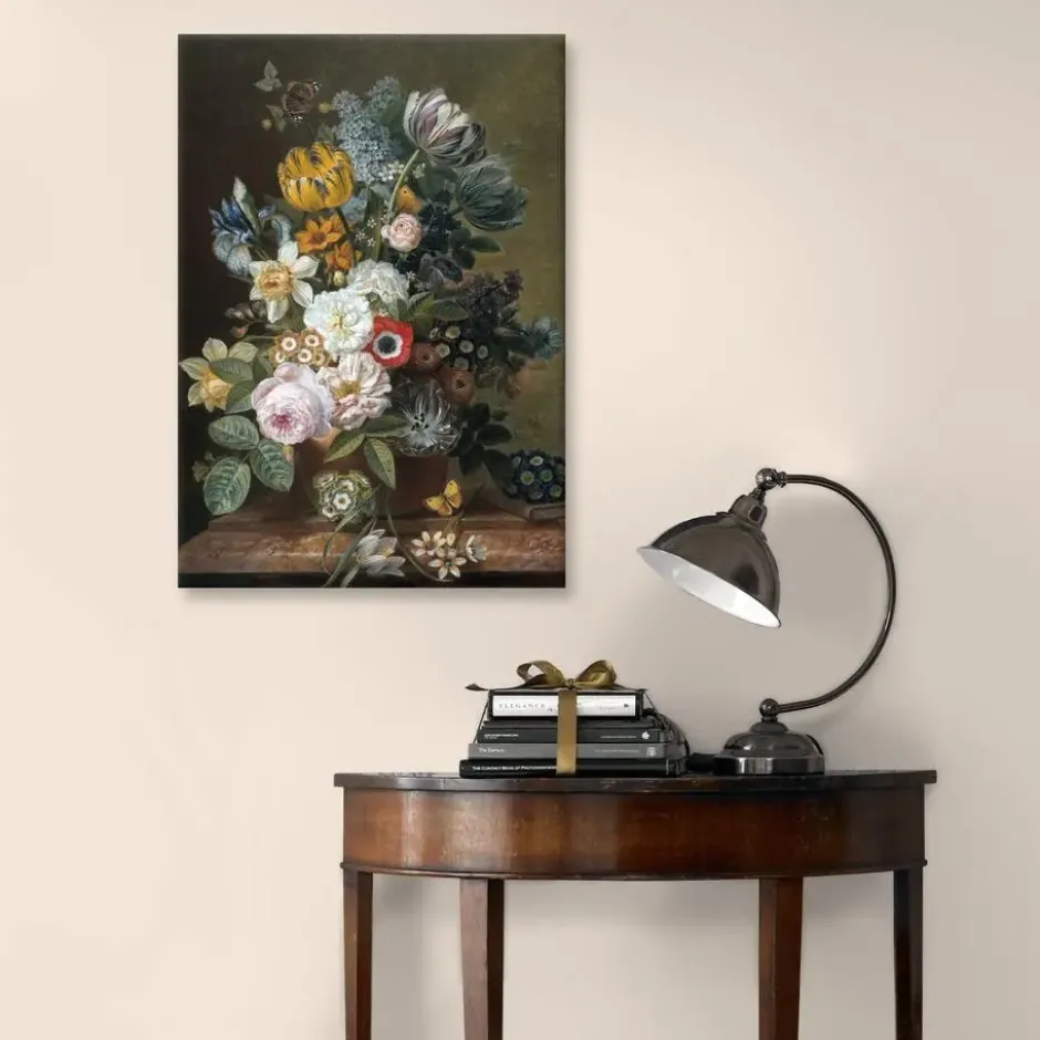 Art for the Home - Canvas - Stilleven met bloemen - 70x100 cm