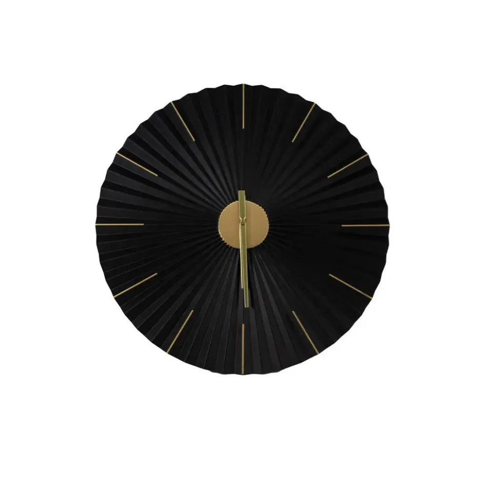 Art for the Home Klok Luxe zwart en goud Hangende Klok Origami 59cm