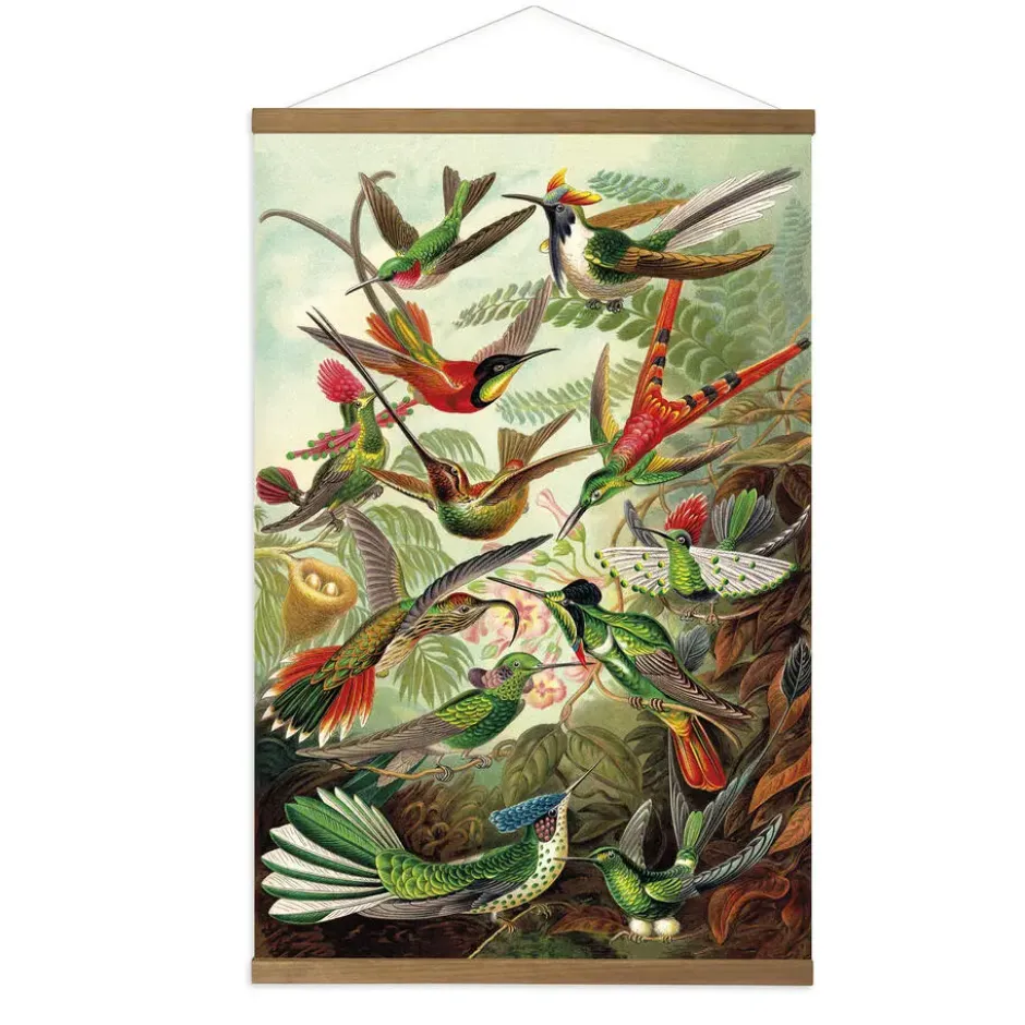 Art for the home Linnen Hanging Poster Hummingbirds 80x60cm