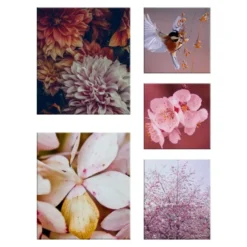 Art for the Home Zee van Bloemen Canvas Set van 5 80x60 cm