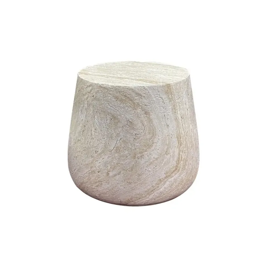 Artichok Dorus Ronde Bijzettafel - Beige - Ø 47.5 x 41 cm
