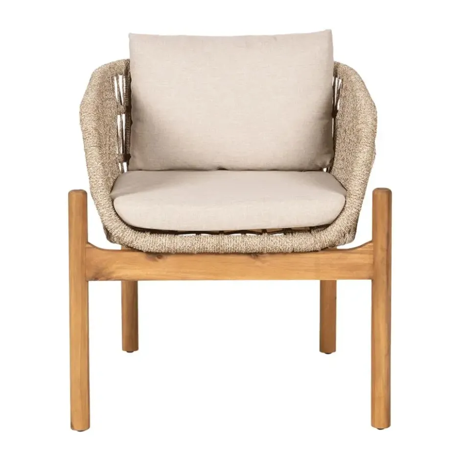 Artichok Teresa Houten Tuinstoel Beige - Met Zitkussens
