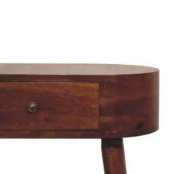 Artisan Furniture Massief Houten Mini Albion Console, 1 Lade, Donkerbruin