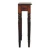 Artisan Furniture Massief Houten Console, Gedraaide Poten, 1 Lade, Donkerbruin