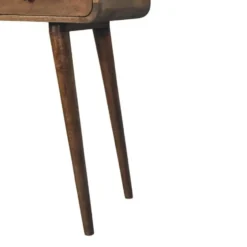 Artisan Furniture Massief hout Klassiek grijs ronde consoletafel
