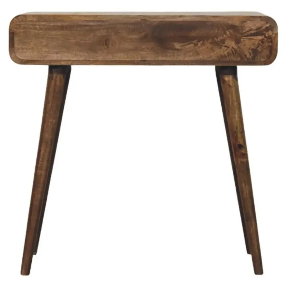 Artisan Furniture Massief hout Klassiek grijs ronde consoletafel