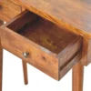 Artisan Furniture Massief Houten Halconsole, 2 Laden, Donkerbruin