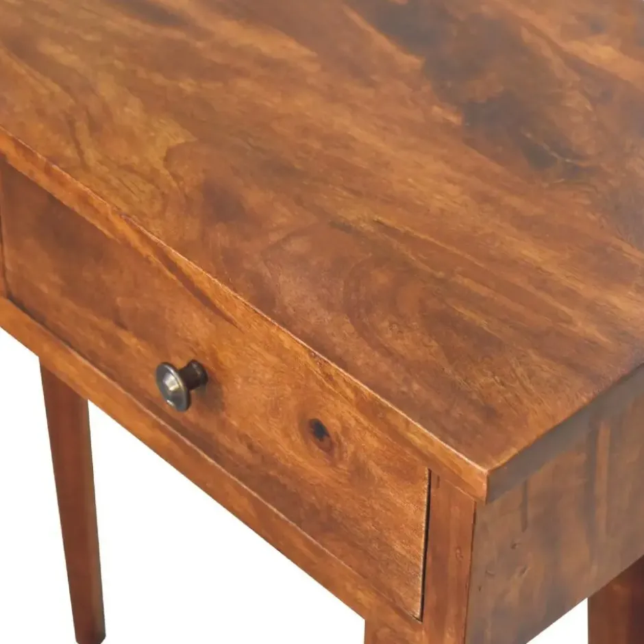 Artisan Furniture Massief Houten Halconsole, 2 Laden, Donkerbruin