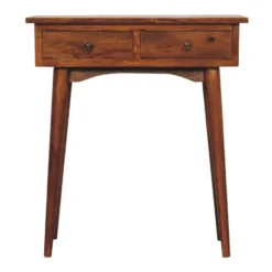 Artisan Furniture Massief Houten Halconsole, 2 Laden, Donkerbruin