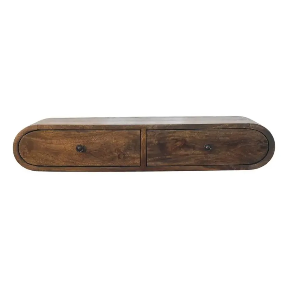 Artisan Furniture Massief Houten Contour Zwevende Wandconsole