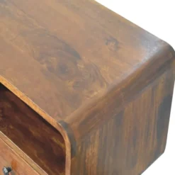 Artisan Furniture Massief Hout Triple Curved Chestnut Consoletafel