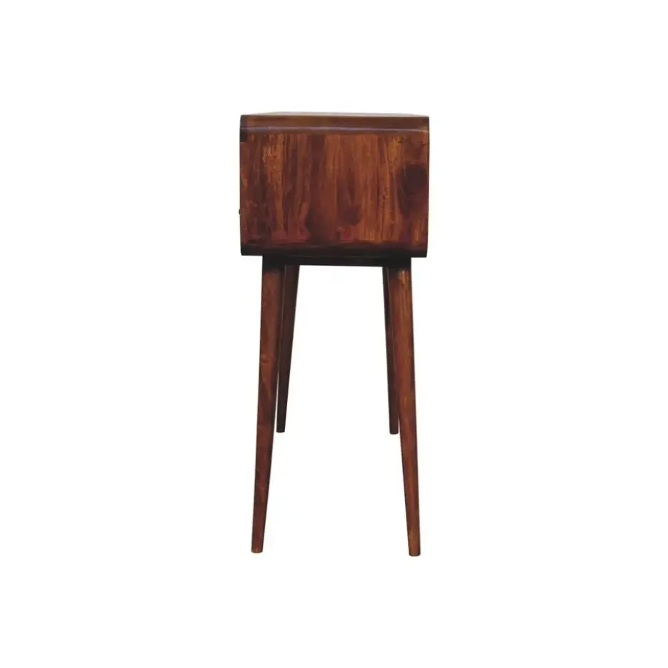 Artisan Furniture Massief Hout Triple Curved Chestnut Consoletafel