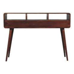 Artisan Furniture Massief Hout Triple Curved Chestnut Consoletafel