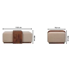 Artisan Furniture Massief hout Arden Bank Duo