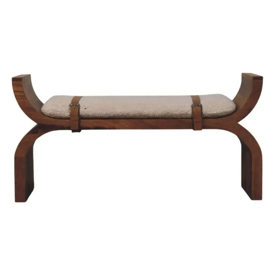 Artisan Furniture Massief hout Stirrup Gebogen bank