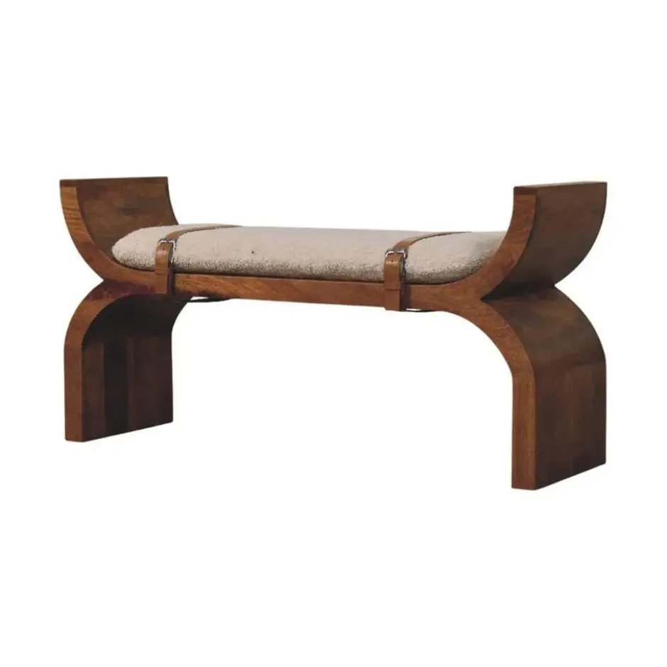 Artisan Furniture Massief hout Stirrup Gebogen bank