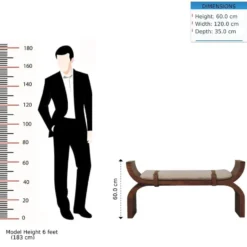 Artisan Furniture Massief hout Stirrup Gebogen bank