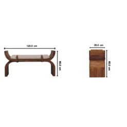 Artisan Furniture Massief hout Stirrup Gebogen bank
