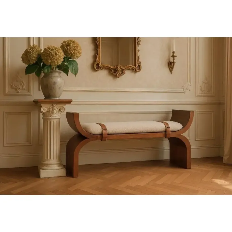 Artisan Furniture Massief hout Stirrup Gebogen bank