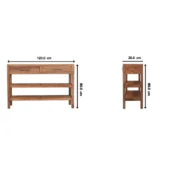 Artisan Furniture Massief Mangohouten Saffron rotan console
