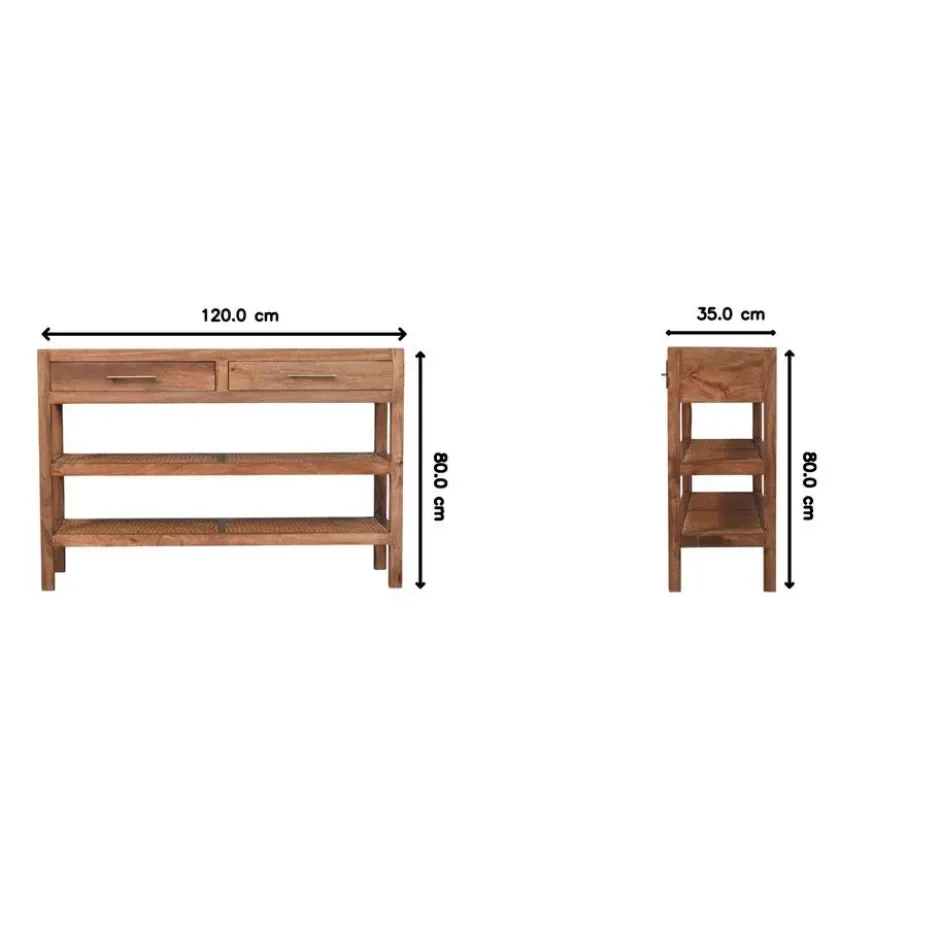 Artisan Furniture Massief Mangohouten Saffron rotan console