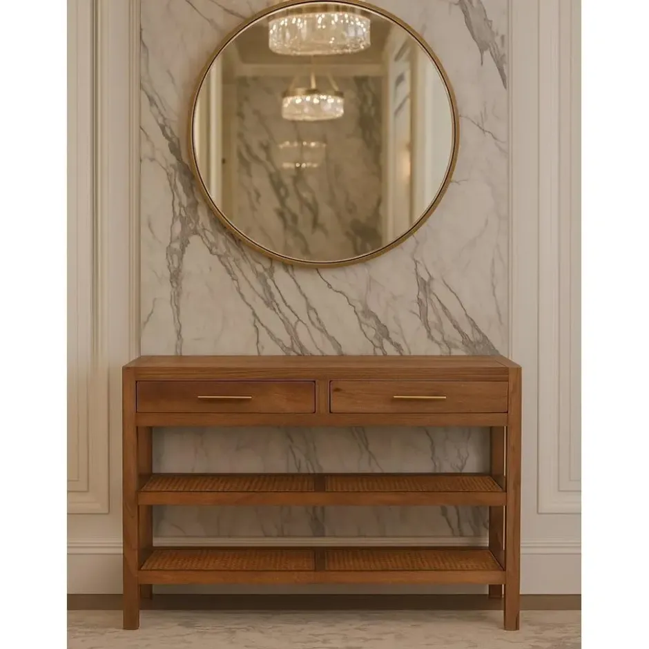 Artisan Furniture Massief Mangohouten Saffron rotan console