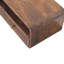 Artisan Furniture Massief Mangohouten zwevende open console California Walnut