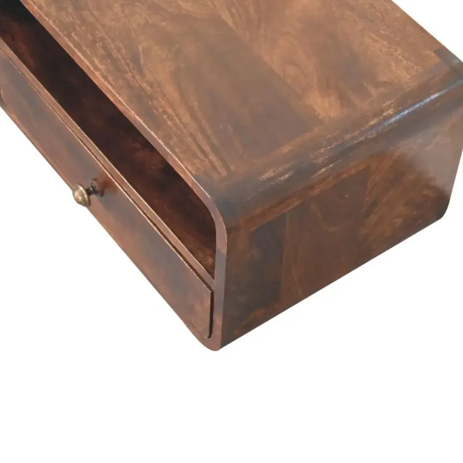 Artisan Furniture Massief Mangohouten zwevende open console California Walnut
