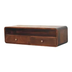 Artisan Furniture Massief Mangohouten zwevende open console California Walnut