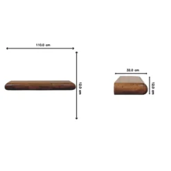Artisan Furniture Massief Mangohouten Solis wandconsole