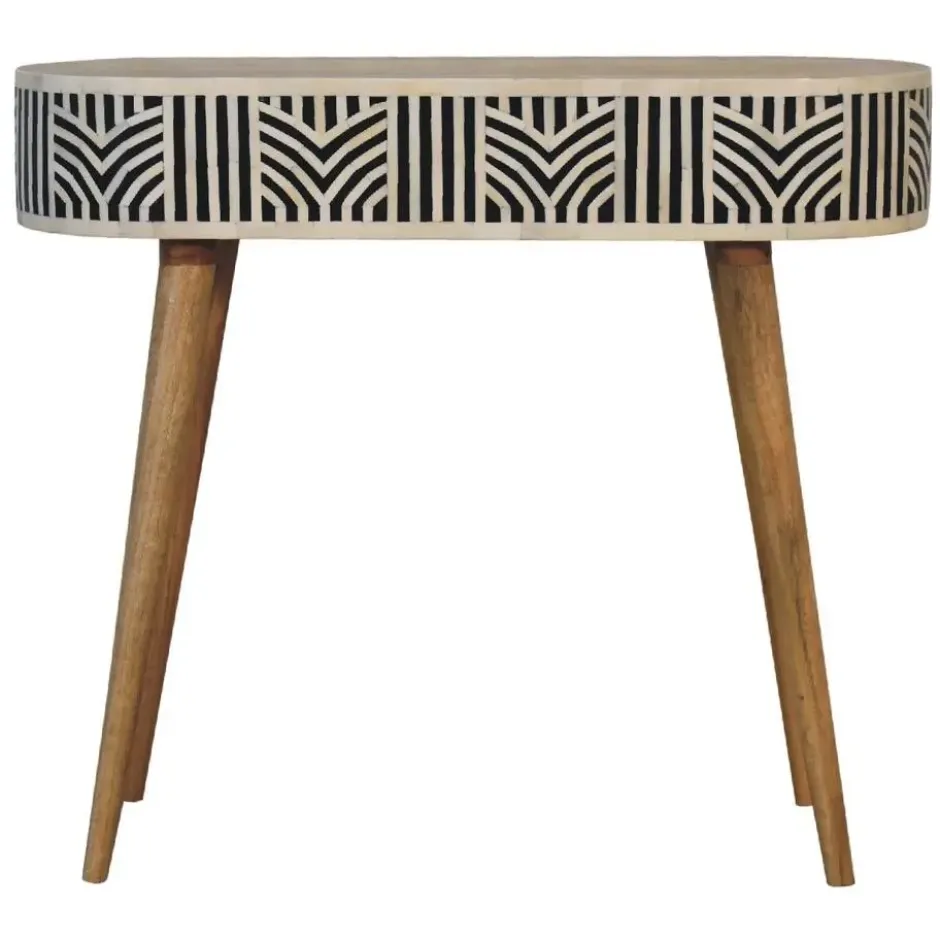 Artisan Furniture Solid hout Edessa Sidetable Tafel met Bone Inlay