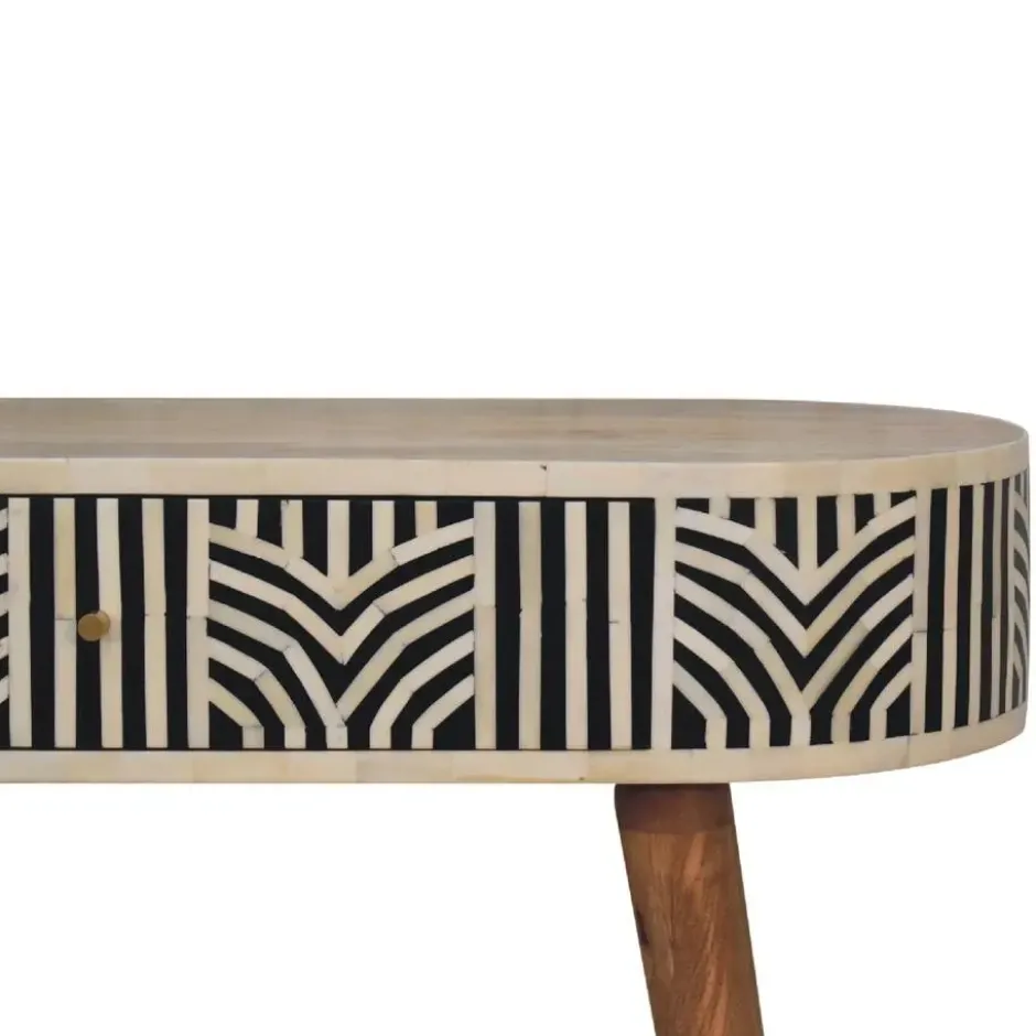 Artisan Furniture Solid hout Edessa Sidetable Tafel met Bone Inlay