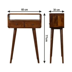 Artisan Furniture Solid hout Kastanje Sidetable Tafel