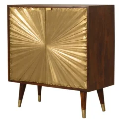 Artisan Furniture Solid hout Manila Gouden Wandkast