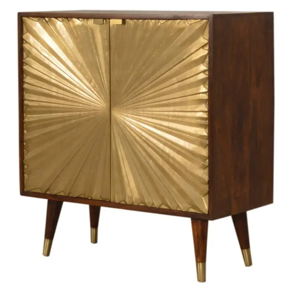 Artisan Furniture Solid hout Manila Gouden Wandkast
