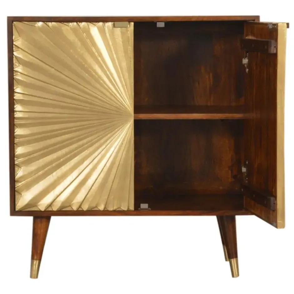 Artisan Furniture Solid hout Manila Gouden Wandkast