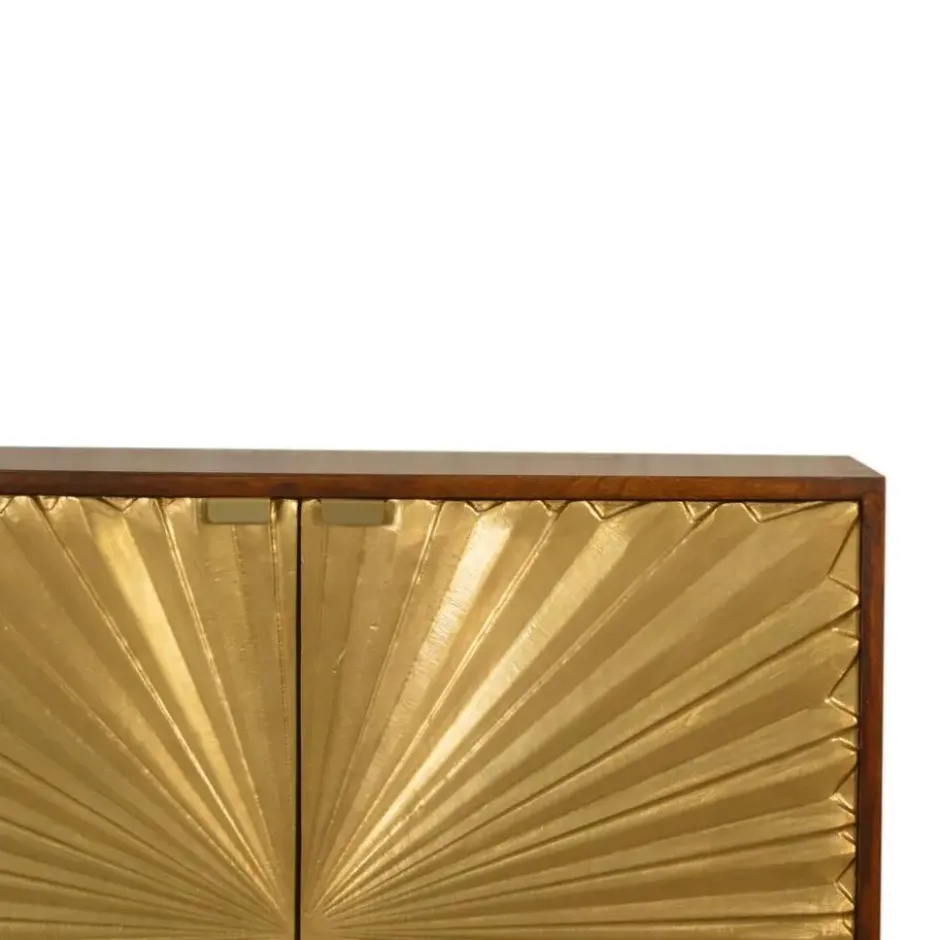 Artisan Furniture Solid hout Manila Gouden Wandkast