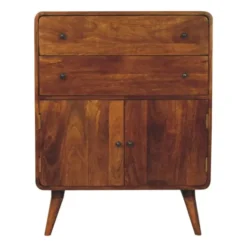 Artisan Furniture Solid hout Gebogen Nordic Charme Wandkast