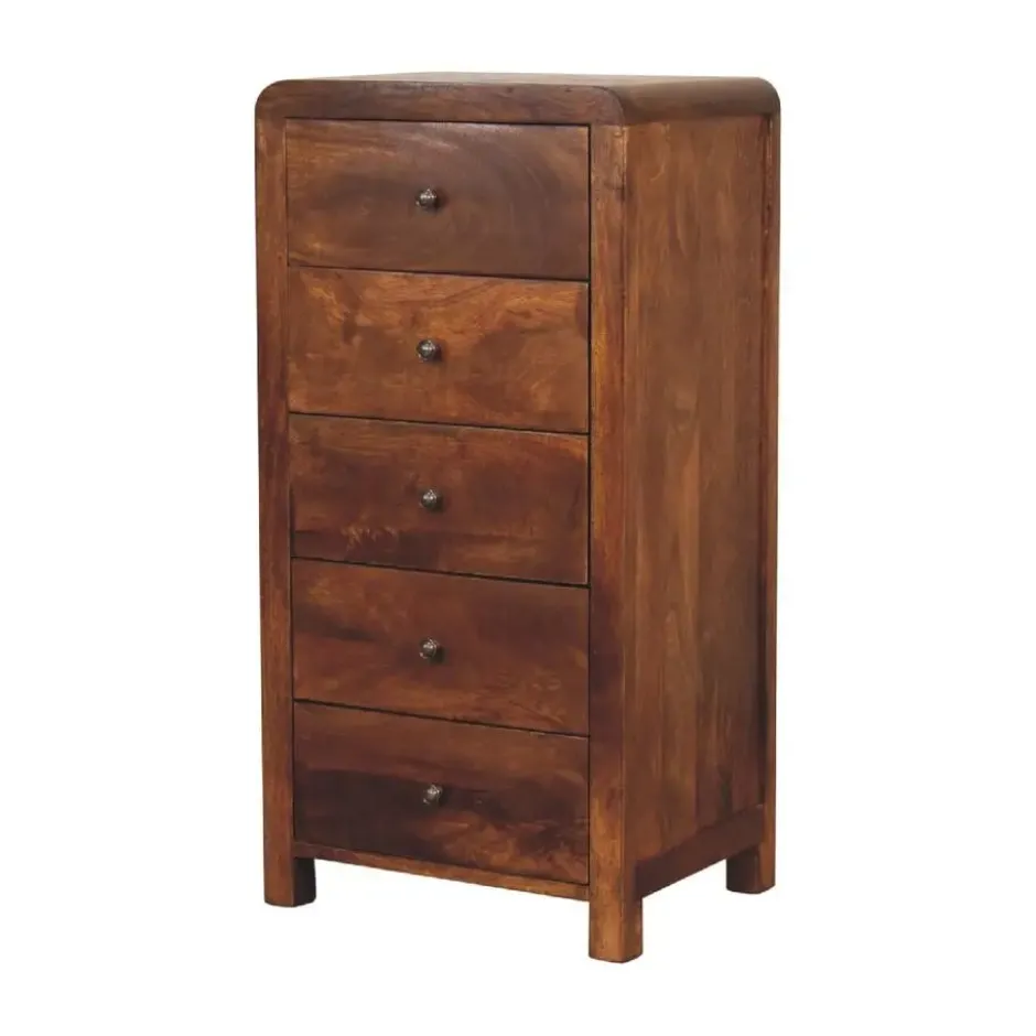 Artisan Furniture Solid hout Aspen Hoge Ladekast