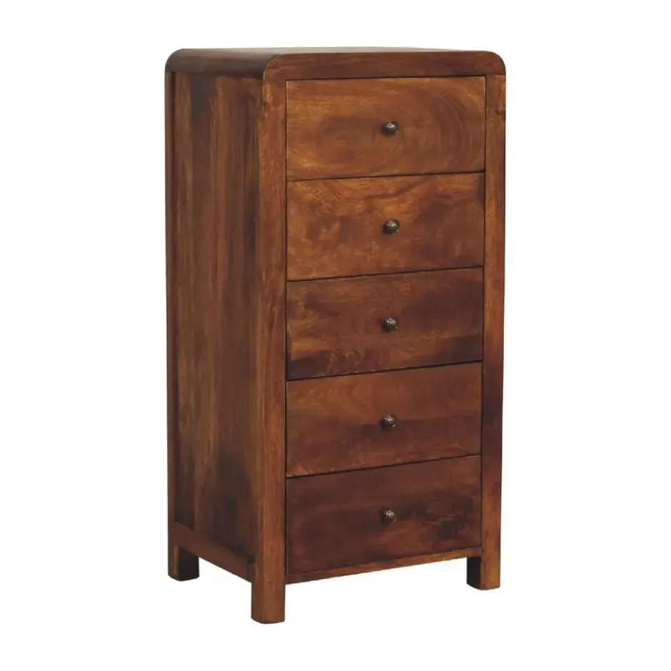 Artisan Furniture Solid hout Aspen Hoge Ladekast