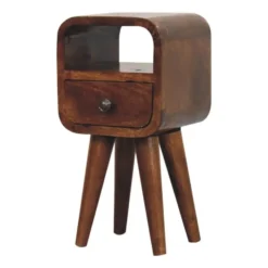 Artisan Furniture Solid hout Kastanje Open Nachtkastje met Sleuf