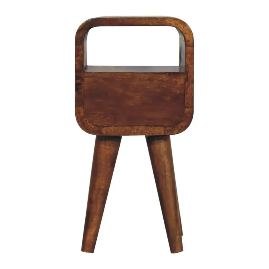 Artisan Furniture Solid hout Kastanje Open Nachtkastje met Sleuf