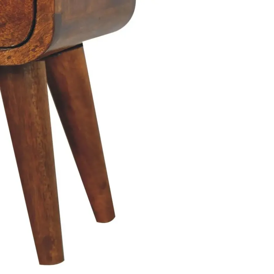 Artisan Furniture Solid hout Kastanje Open Nachtkastje met Sleuf