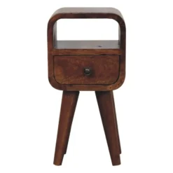 Artisan Furniture Solid hout Kastanje Open Nachtkastje met Sleuf