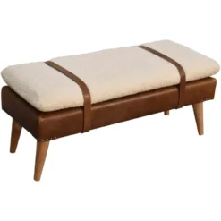 Artisan Furniture Solid hout Boucle Bank van Bankje