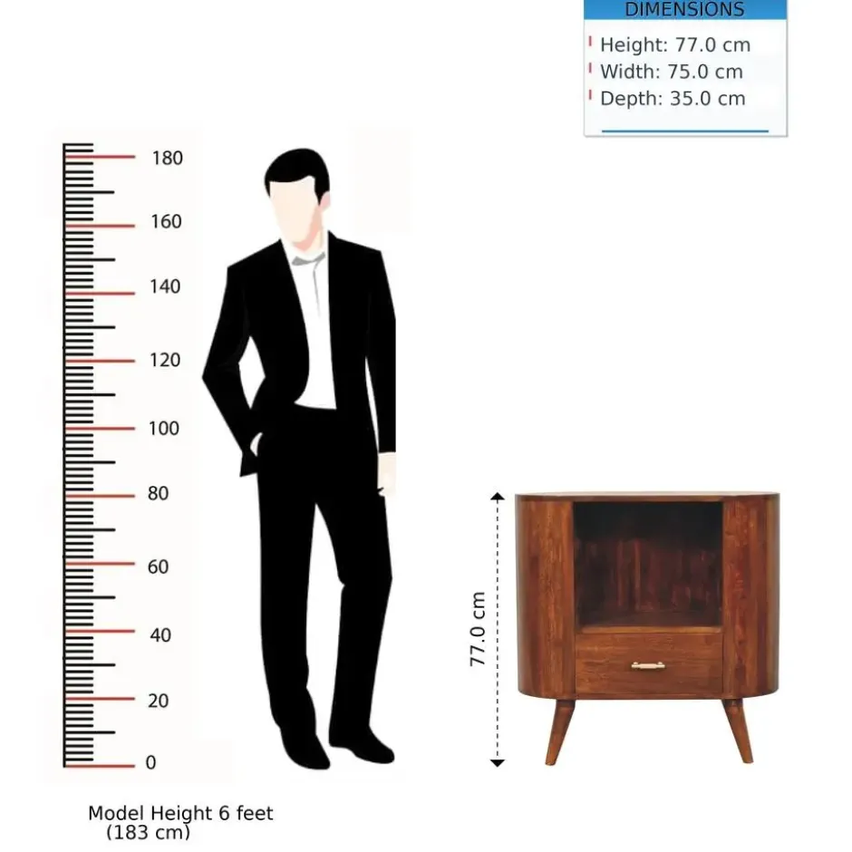 Artisan Furniture T-bar Cortez Chestnut Kast met Open Vak